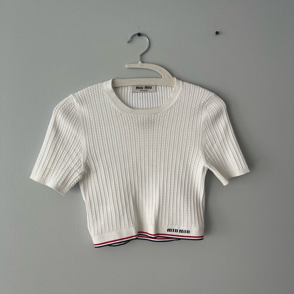 Miu Miu | Tops | Miu Miu Crop Top | Poshmark